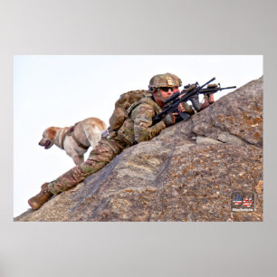 US MILITARY WORKING DOG POSTER