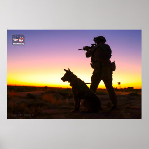 US MILITARY WORKING DOG POSTER