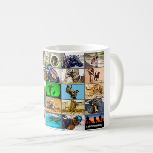 US MILITARY WORKING DOGS “MONTAGE” COFFEE MUG (Front Right)