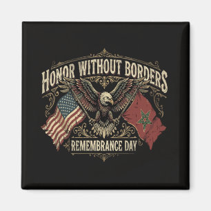 US-Morocco Remembrance Day Honor Without Borders Magnet