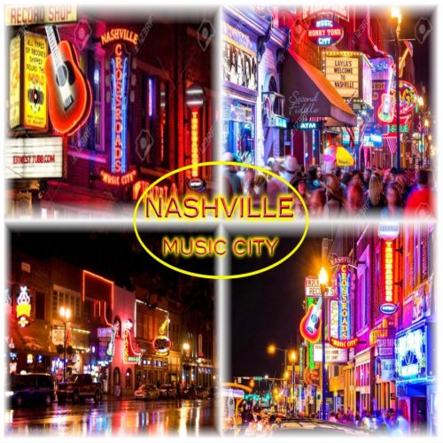 US Nashville Music City _  Tennessee Sticker