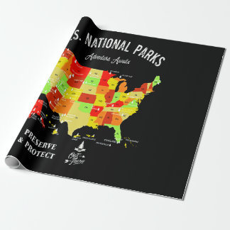 US National Parks Is Great Hiking Place Wrapping Paper