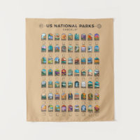 US National Parks of America Checklist Vintage