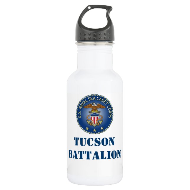 US NAVAL SEA CADETS Tucson Battalion waterbottle Stainless Steel Water Bottle (Front)