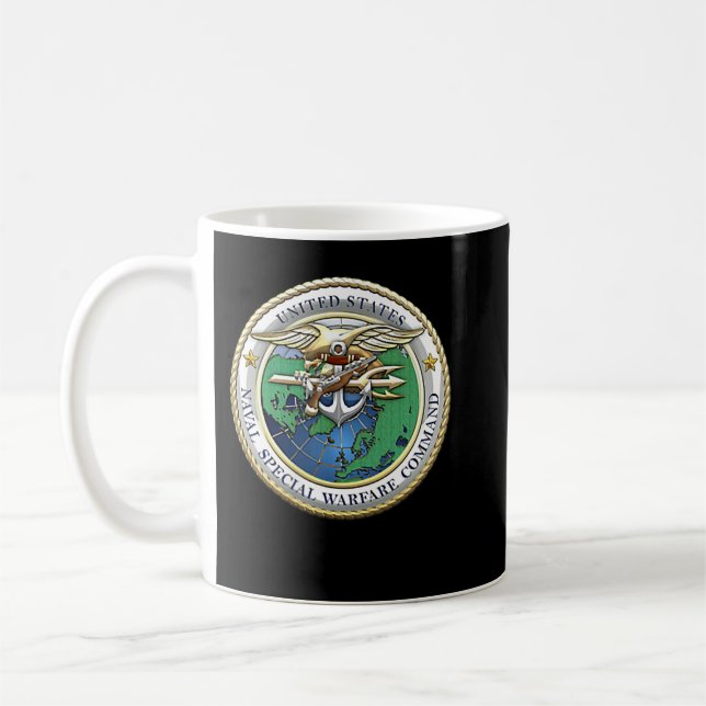 US Naval Special Warfare Command NSWC Military Vet Coffee Mug (Left)