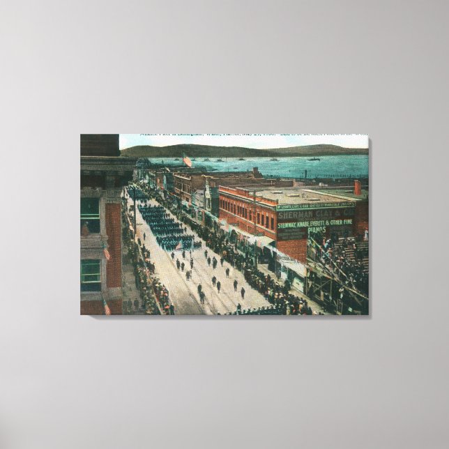 US Navy Atlantic Fleet in Harbor Canvas Print (Front)