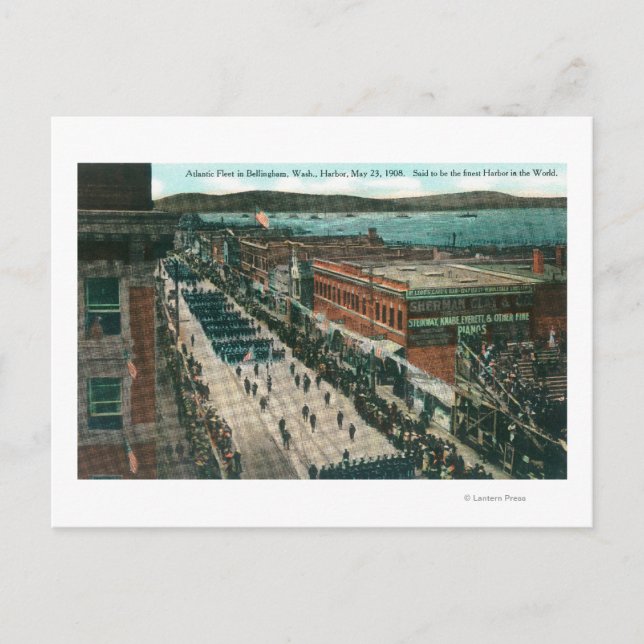 US Navy Atlantic Fleet in Harbor Postcard (Front)