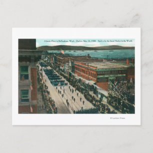 US Navy Atlantic Fleet in Harbor Postcard