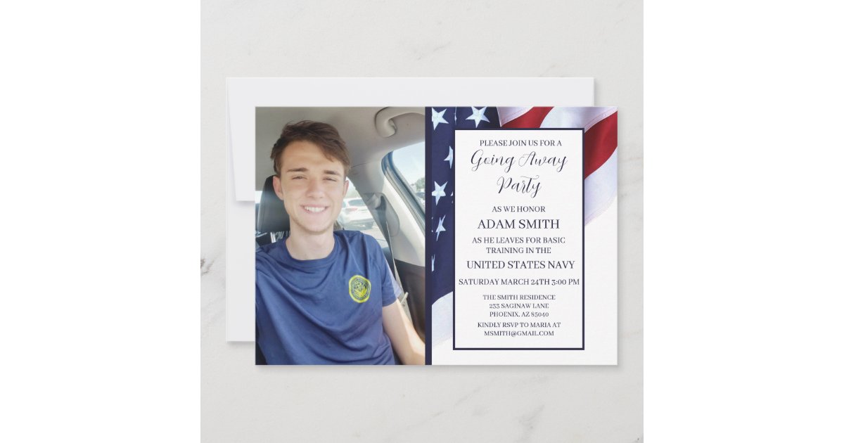 US Navy Bootcamp Going Away Party Invitation | Zazzle