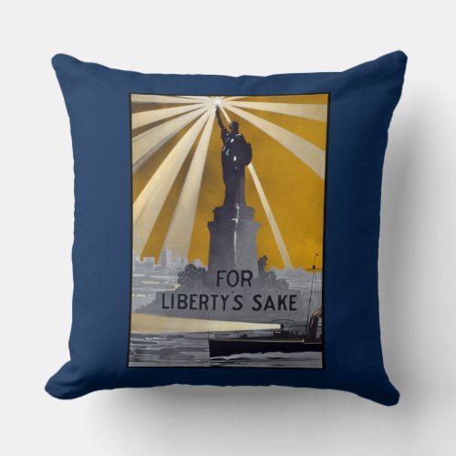 US Navy Defense of American Liberty  Freedom Throw Pillow