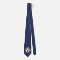 US Navy Emblem Blue Tie