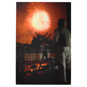 US Navy Independence fireworks worldwide Metal Print