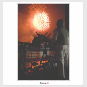 US Navy Independence fireworks worldwide Sticker