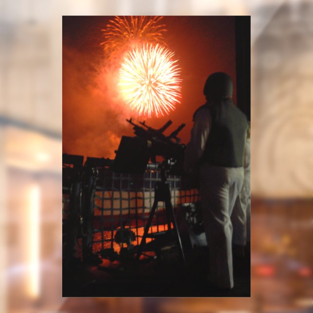 US Navy Independence fireworks worldwide Window Cling (Sheet 2)