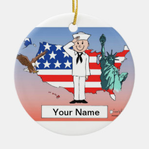 US Navy - Male Ceramic Ornament