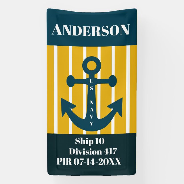 US Navy PIR Graduation Door Banner  (Vertical)