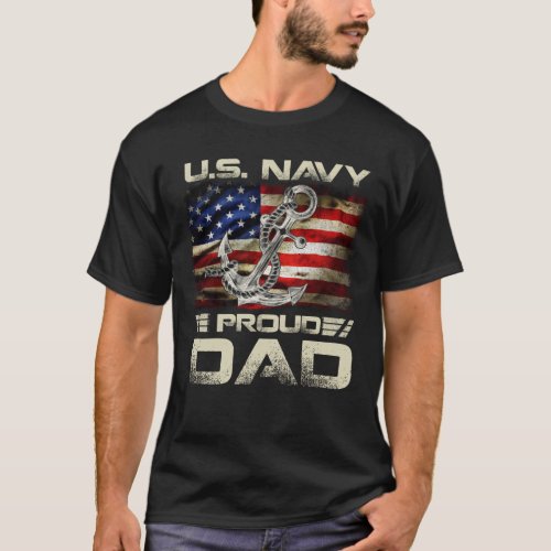 US Navy Proud Dad T_Shirt