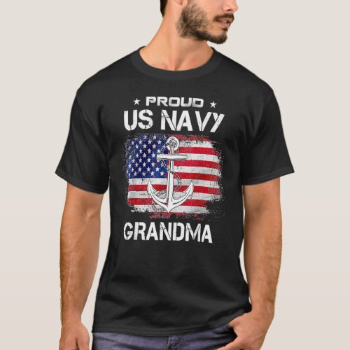 Us Navy Proud Grandma  Proud Us Navy Grandma Veter T_Shirt