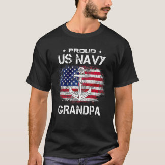 Us Navy Proud Grandpa  Proud Us Navy Grandpa Veter T-Shirt