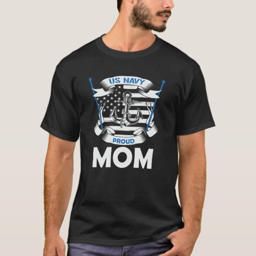 US Navy Proud Mom  T_Shirt