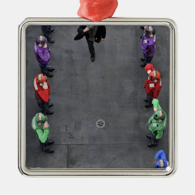 US Navy rainbow sideboys Metal Ornament (Front)