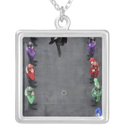 US Navy rainbow sideboys Silver Plated Necklace