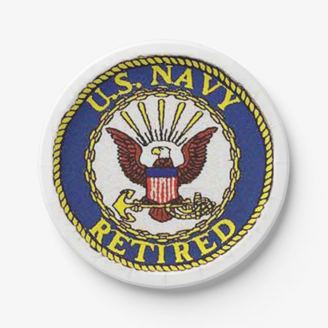 US Navy Retired Paper plates (Front)
