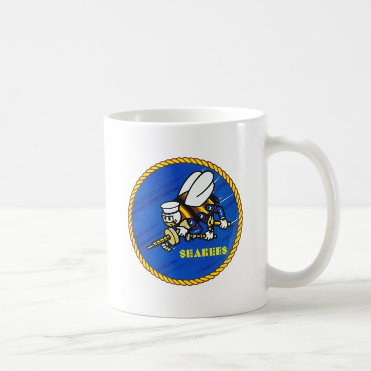 Us Navy Seabees Logo Coffee Mug Zazzle 