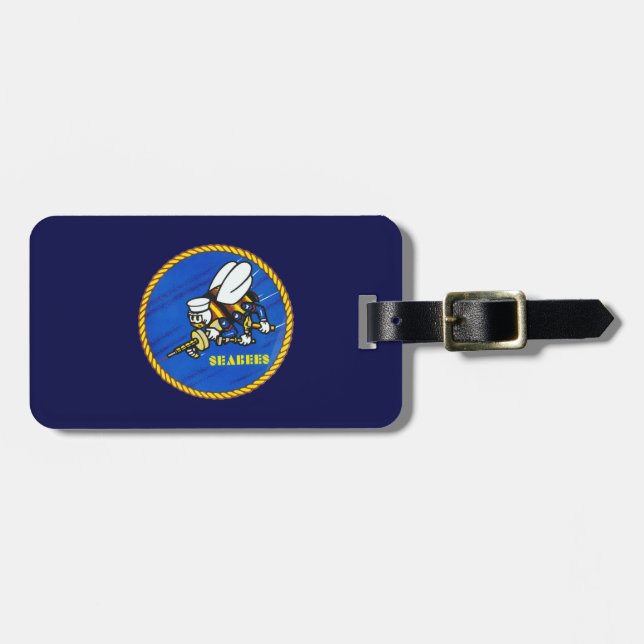 US Navy Seabees Logo Luggage Tag (Front Horizontal)