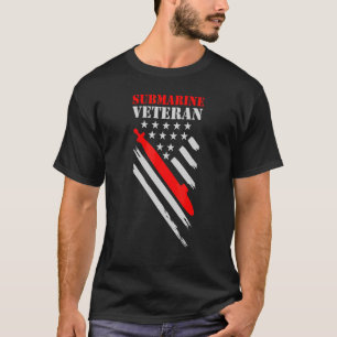 Us Navy Submarine Veteran Usa Flag Vintage Submari T-Shirt
