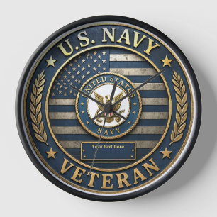 US Navy Veteran Honor Clock