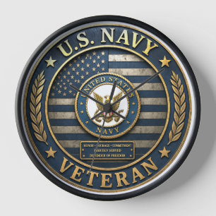 US Navy Veteran Honor Clock