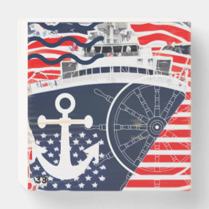 US Navy Wooden Box Sign