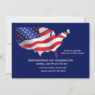 US of America Patriotic Invitation