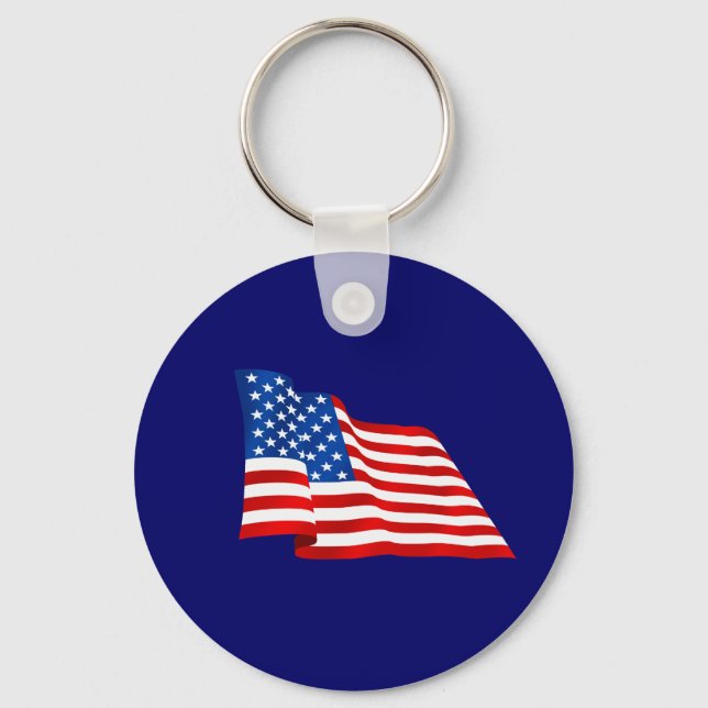 US old glory flag of the United States Keychain (Front)