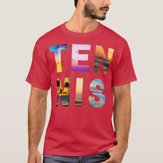 US Open Photographic Sunset Letters Tennis 1 T-Shirt