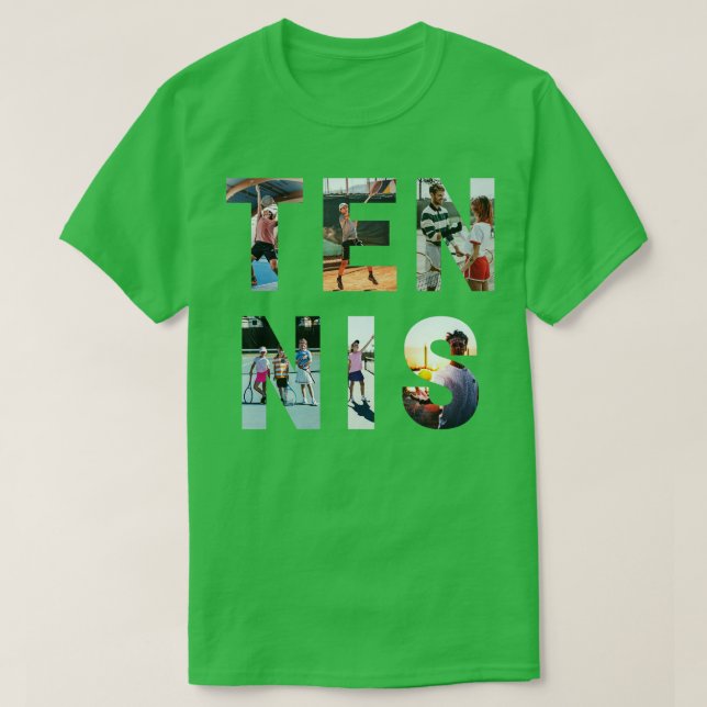 US Open tennis photographic letters T-Shirt (Design Front)