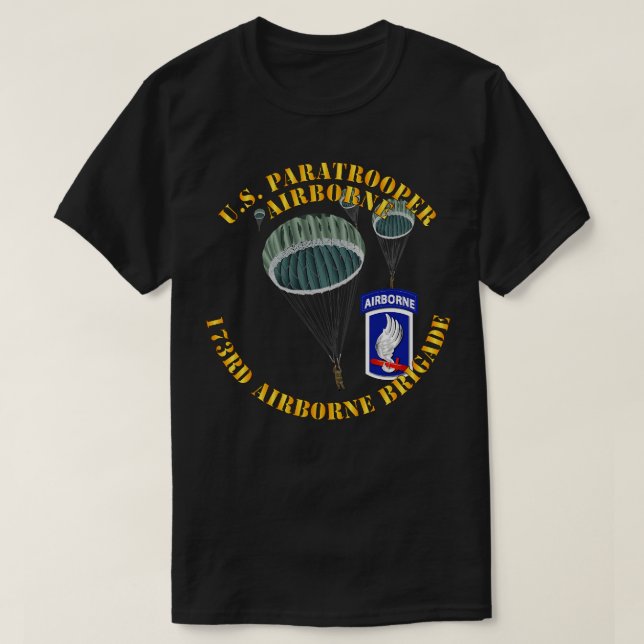 US Paratrooper 173rd Bde T-Shirt (Design Front)