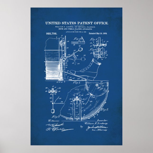 US Patent - Drum Pedal Poster (Front)