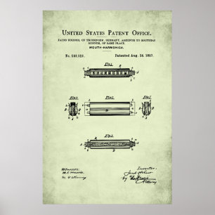 US Patent - Harmonica Poster