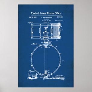 US Patent - Snare Drum Poster