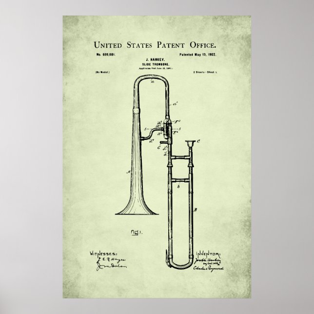 US Patent - Trombone Poster (Front)