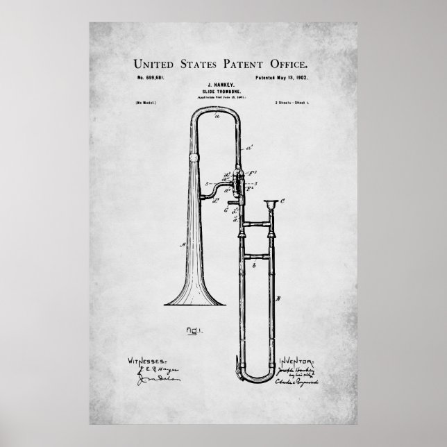 US Patent - Trombone Poster (Front)