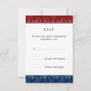 Us Patriotic Military Invitation Rsvp Reply Card by xgdesignsnyc at Zazzle
