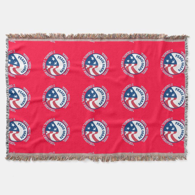 US Peace Corps VVV Throw Blanket (Front)