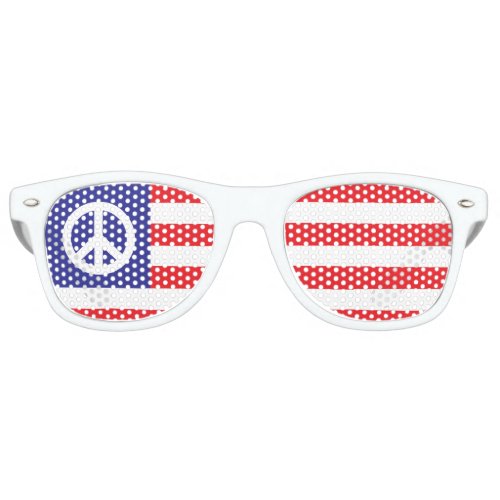 US Peace Flag Retro Sunglasses