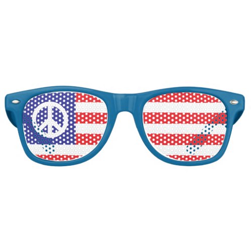 US Peace Flag Retro Sunglasses