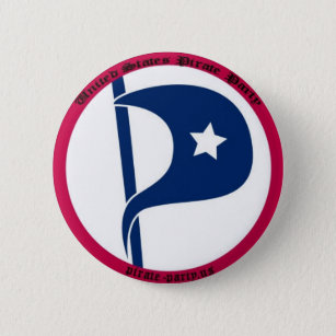 US Pirate Party Pinback Button