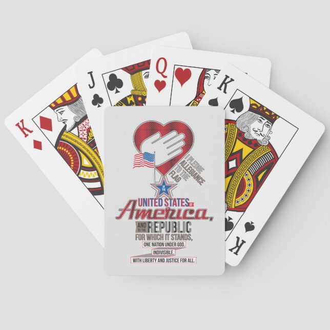 US Pledge of Allegiance Poker Cards (Back)