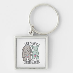 US Politics - Let's Get United Again Keychain